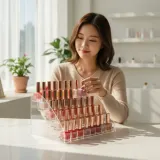 투명 아크릴 립스틱 스탠드 5단 네일 정리 진열함
