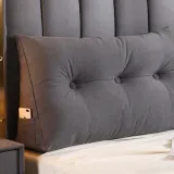 침대 삼각 등받이쿠션 100cm(딥 그레이)