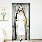 스트라이프 문 모기장(100x200cm) (블랙)