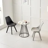 가구산책 세라믹 원형 테이블 블랙스틸 600 SD219