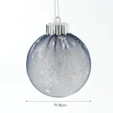 시스루 레이스 장식볼 3p(8cm) (네이비눈결정)