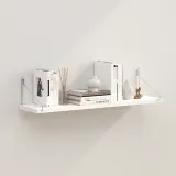 공간데코 벽선반 (60x15cm) (화이트) 무타공 우드선반