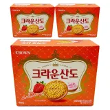 크라운제과 크라운산도 딸기 161gx3개입