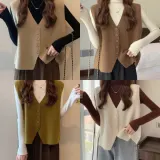 루즈핏 V넥 니트 조끼