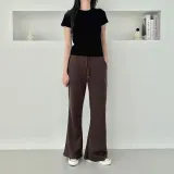 에어 백포켓 부츠컷 팬츠 허리밴딩 나팔 바지 트레이닝 츄리닝
