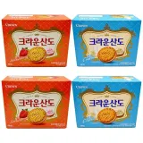 크라운제과 크라운산도 딸기 161g+크림 161g 각2개씩