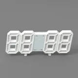 스마트 LED 리모컨 디지털 벽시계(화이트+화이트)