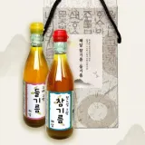 고소한 참기름350ml(x2) 들기름350ml(x2) 벌크 선물 업소용 식당 저온압착