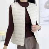 여성 경량 패딩조끼 오리털 여자 조끼 레이어드룩