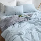 매직크린 프렌치 고밀도면 모달100% 차렵 싱글S세트 블루