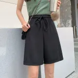 반바지 와이드 숏팬츠 여성 데일리 홈웨어 편안한 핏 바지