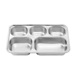온키친 스텐 5구 식판 풀세트 (중) 숟가락 배식판