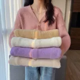 가디건 브이넥 루즈핏 니트 6색상 골지 아우터 오픈형 상의