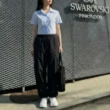 스트링 카고 바스락 팬츠 페미닌룩 데일리룩 데이트룩