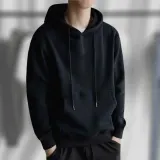 루즈핏 남자 후드티 레이어드 얇은 무지 긴팔 티셔츠 커플룩