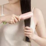 원터치 자동 세척 헤어브러시 두피 마사지 빗 고탄력 빗살