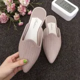 말랑 젤리슈즈 블로퍼 슬리퍼 여성 스틸레토뮬 코코아