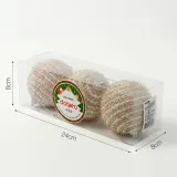 핑크블라썸 패브릭 장식볼 3p(8cm) (반짝이믹스)