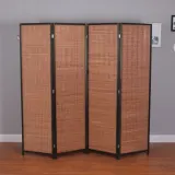 라탄 4단 파티션(180cmx200cm) (블랙테두리)