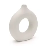 루미 도자기 인테리어 꽃병(23.5cm) (베이지)