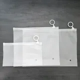 슬라이드 반투명 지퍼백 파우치 25x17cm