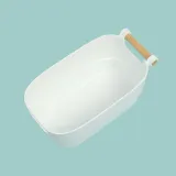 정리의달인 우드손잡이 수납정리함 팬트리바구니