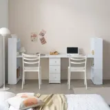 디포랙 2인용 책장형 책상 세트 2400