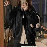 레더자켓 오버핏 가죽점퍼 인조가죽 라이더 간절기 외투