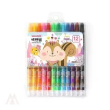 색연필 12색 핑크 생일선물 아이들이좋아하는 학교