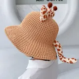 준캡 봄 여름 가을 아동모자 기린꼬리 밀짚모자