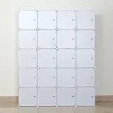 심플리 화이트 선반 옷장(4열12칸) 조립식옷장