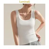 나시 여성 라운드넥 슬림핏 민소매 이너 여름 상의 레이어드용
