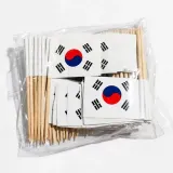 100입 태극기 이쑤시개 세트 미니 깃발 삼일절 국경일 대한민국 광복절 코리아 독도 데코 한국
