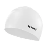 웨이브 실리콘 수영모 실내수영장 물놀이 수모 화이트