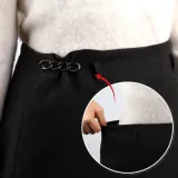 원피스 치마 허리줄이기 꽈배기 클립 블랙