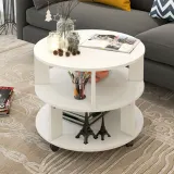 3단 원형 티테이블 (60cm) (화이트)