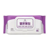 엘븐헤임 물티슈 80매입 두꺼운 엠보싱 대형 물티슈