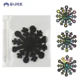유니아트 (종이 스크래치) 2500 모양종이 (눈꽃) (10매입)