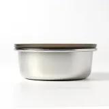 전자레인지 원형 스텐 밀폐용기 450ml 반찬통