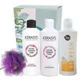 케라시스 샴푸180ml+린스180ml+바디워시 180ml+샤워볼