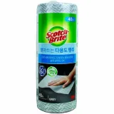 스카치브라이트 씻어쓰는 행주 40매입-그레이(5240)