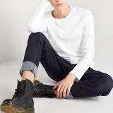 남성 브이넥 긴팔 티셔츠 기모 이너 무지 레이어드 긴팔티