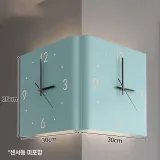 인테리어 양면 코너 무소음 벽시계02