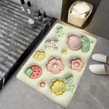 보송보송 3D 착시 화장실 욕실 논슬립 발매트(가든)