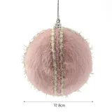 핑크블라썸 패브릭 장식볼 3p(8cm) (퍼폼폼이)