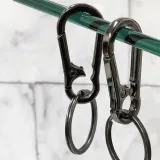 키홀더 블랙 원터치 메탈