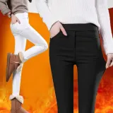 방한 겨울팬츠 슬림핏 바지 허리밴딩 기모안감 바텀