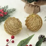 로열골드 글리터 장식볼 2p(10cm) (샤이닝캐슬)