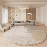 북유럽풍 사계절 미끄럼방지 원형 러그D-2(120CM)