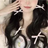 [이거찜] 꽃머리핀 미니리본핀(2p 세트) 학생헤어핀 헤어악세사리